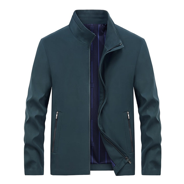 Herren Urbaner Softshell-Übergangsblouson mit Stehkragen, verdecktem Reißverschluss & feinem Innenfutter Echoarchiv