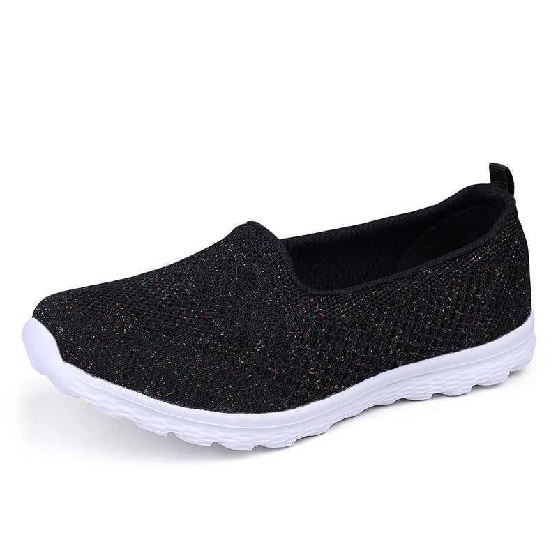 Damen nan leichter gestrickter Schlupfsneaker mit Glitzerfäden, elastischem Einstieg und flexibler Leichtsohle Echo Archiv