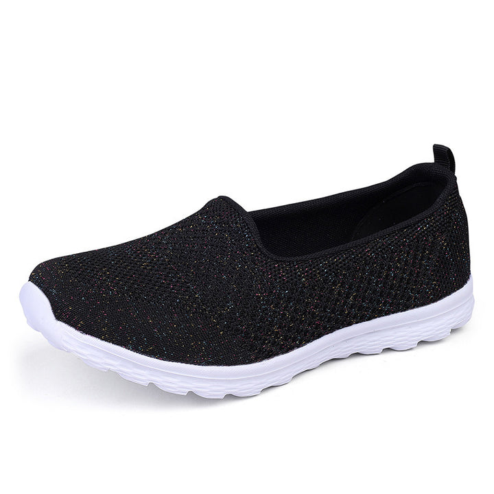 Damen nan leichter gestrickter Schlupfsneaker mit Glitzerfäden, elastischem Einstieg und flexibler Leichtsohle Echo Archiv
