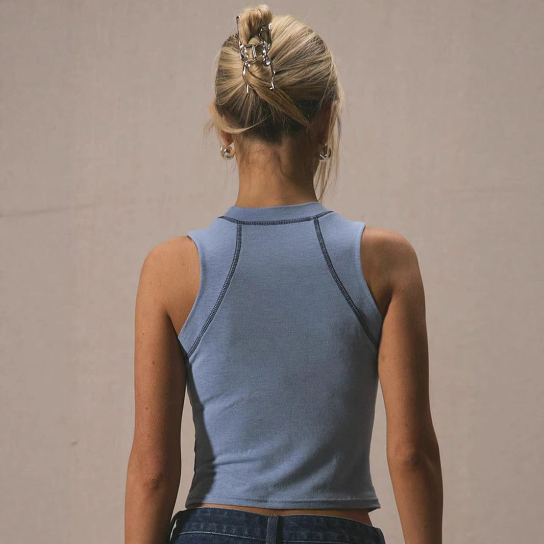 Damen Sportliches Crop-Top Echo Archiv