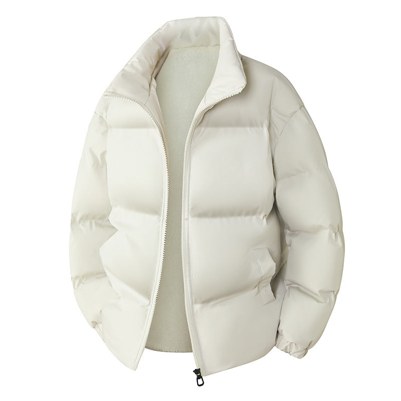 Herren Wattierte Oversize-Steppjacke mit Teddyfutter und hohem Stehkragen Echoarchiv