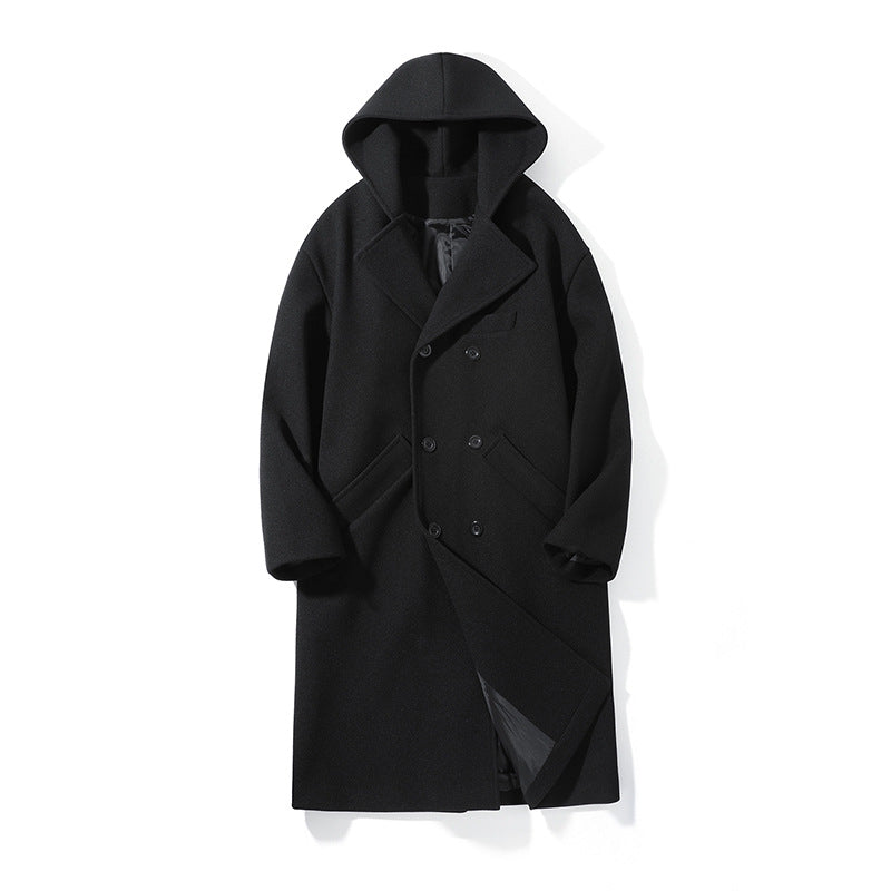 Herren nan Oversize-Cabanmantel mit Kapuze, doppelreihiger Knopfleiste und wärmender Steppfutter-Innenseite Echo Archiv