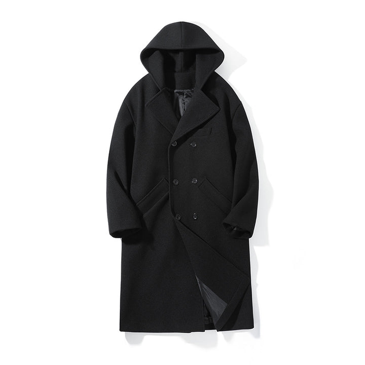 Herren nan Oversize-Cabanmantel mit Kapuze, doppelreihiger Knopfleiste und wärmender Steppfutter-Innenseite Echo Archiv