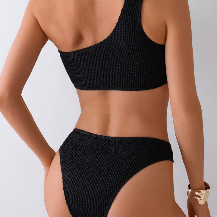Damen Einseitiger Bikini mit strukturiertem Obermaterial Echo Archiv