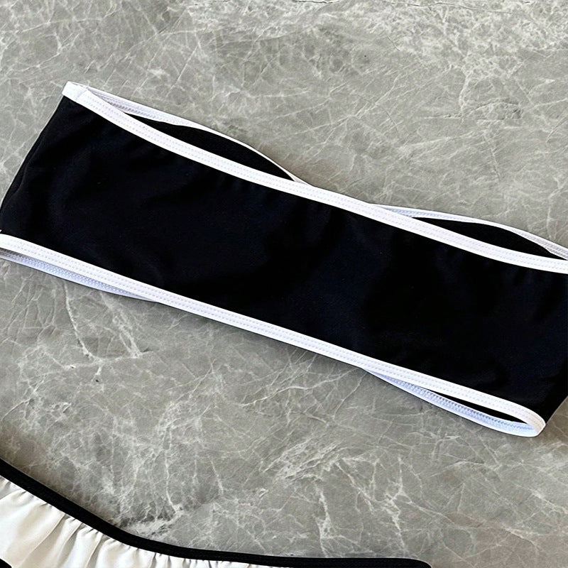 Damen Bandeau-Bikini mit Rüschendetails und elastischem Komfortbund Echo Archiv