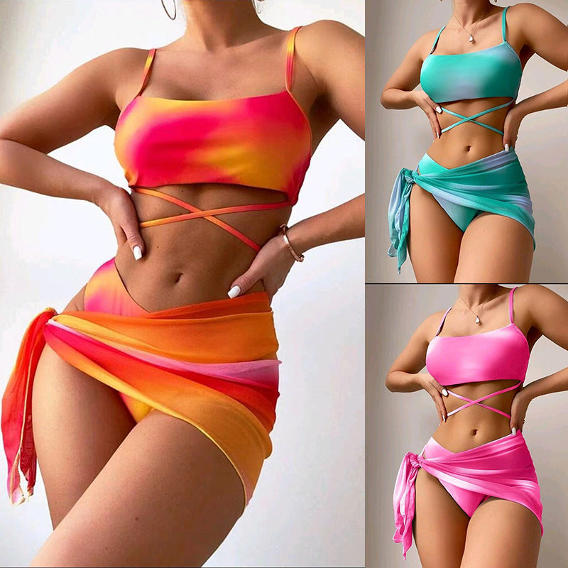 Damen Badeoutfit mit überkreuzten Trägern Echo Archiv