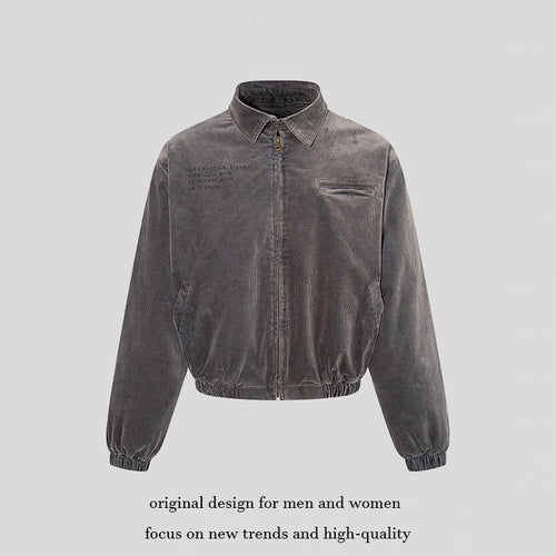 Herren Cord-Blousonjacke mit Reißverschluss, elastischem Saum und Brustpaspel Echoarchiv