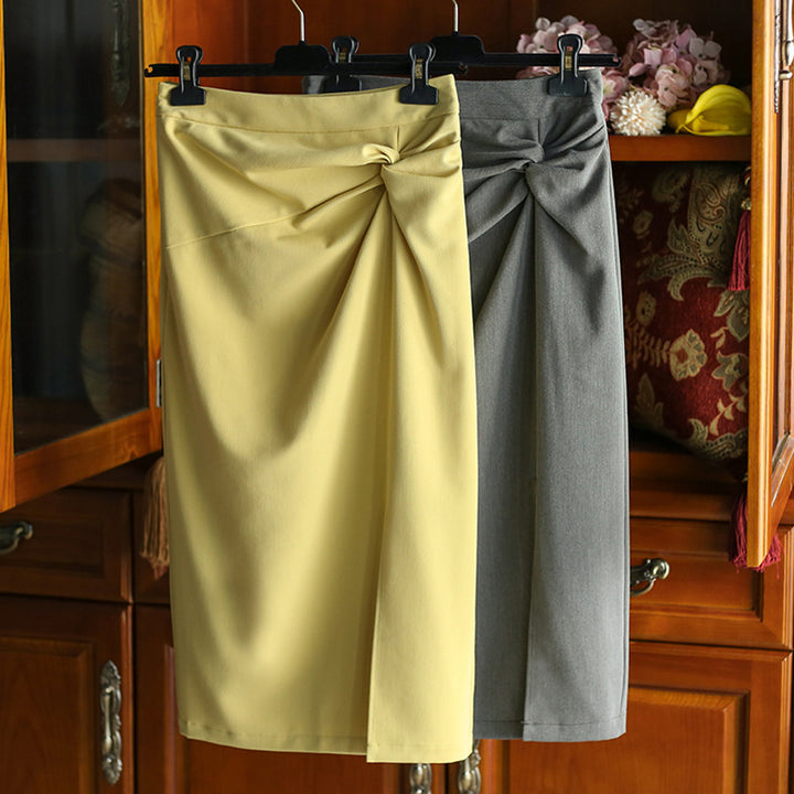 Damen Eleganter Wickelrock mit Knotendetail Echoarchiv