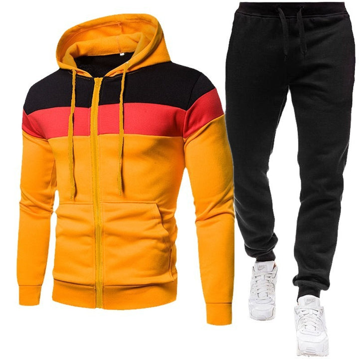 Herren Sportliches Jacken-Set mit bequemem Sweat-Stoff und elastischer Jogginghose Echoarchiv
