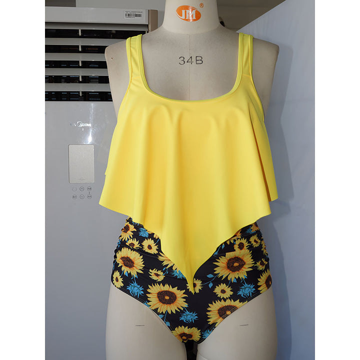 Damen Badeanzug mit asymmetrischem Volant Echo Archiv