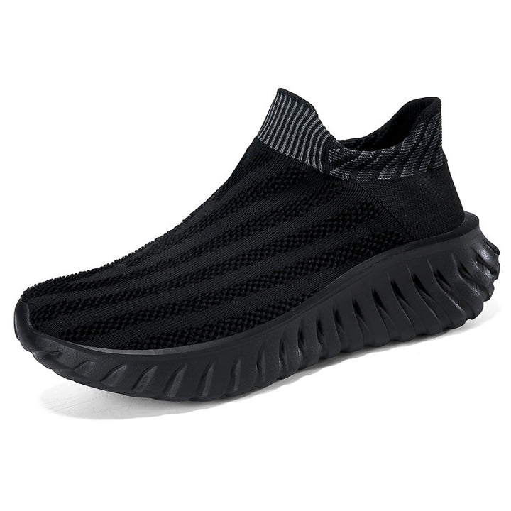 Unisex nan nahtloser Strick-Schlupf-Sneaker mit elastischem Sockenkragen und profiliertem Dämpfungssohlenprofil Echo Archiv