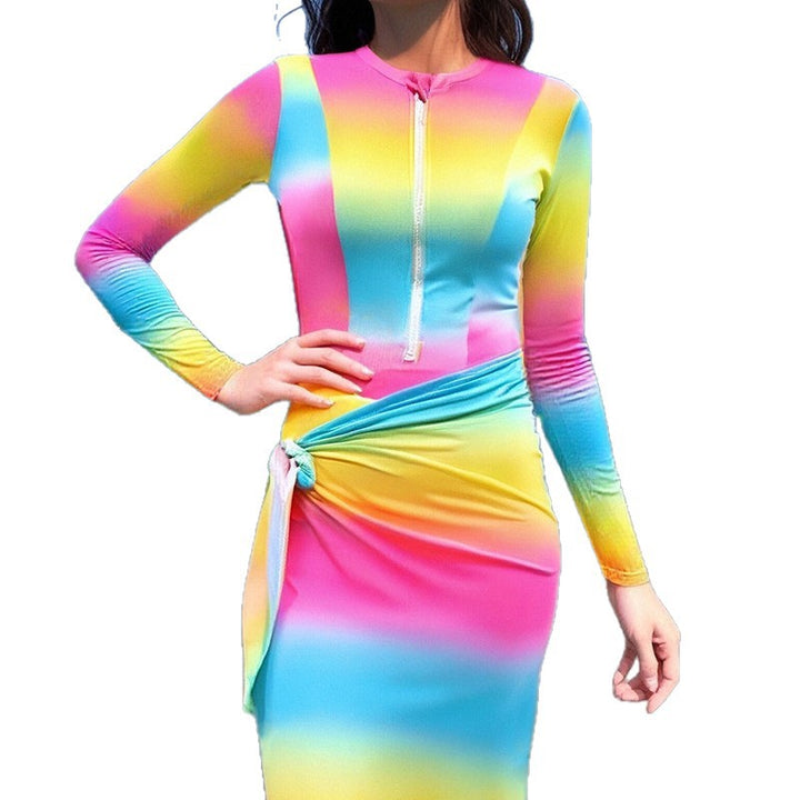 Damen langer, figurbetonender Strandkleid Echo Archiv