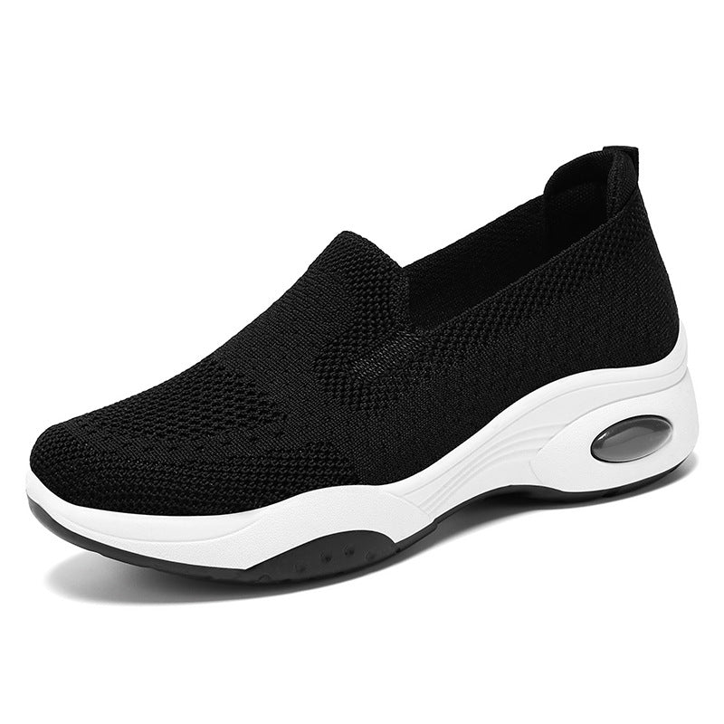 Damen nan nahtloser Strick-Freizeit-Sneaker mit atmungsaktiver Mesh-Oberschicht und sichtbarer Luftkissen-Zwischensohle Echo Archiv