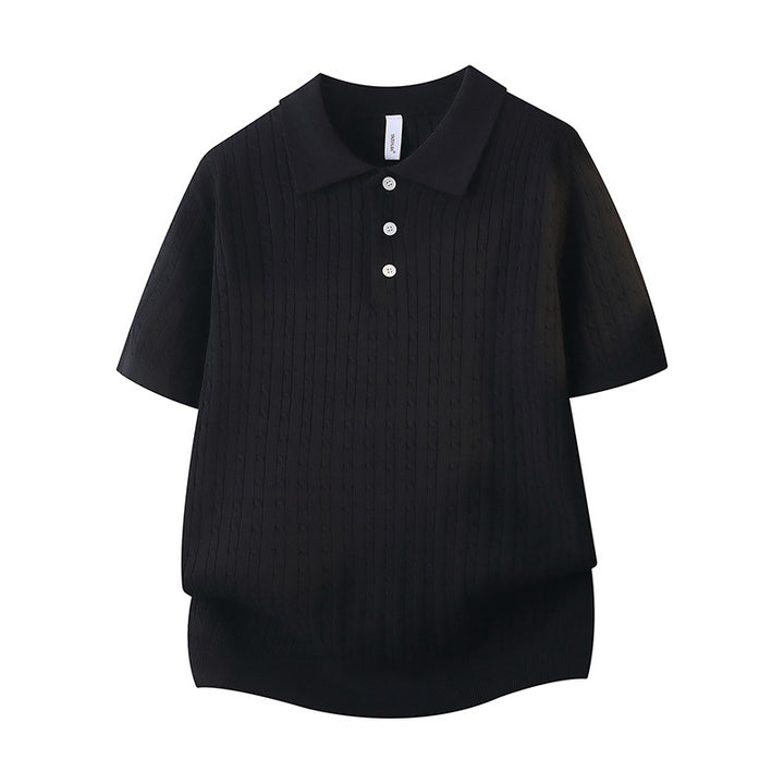 Damen Kurzarm Poloshirt mit Struktur Echo Archiv