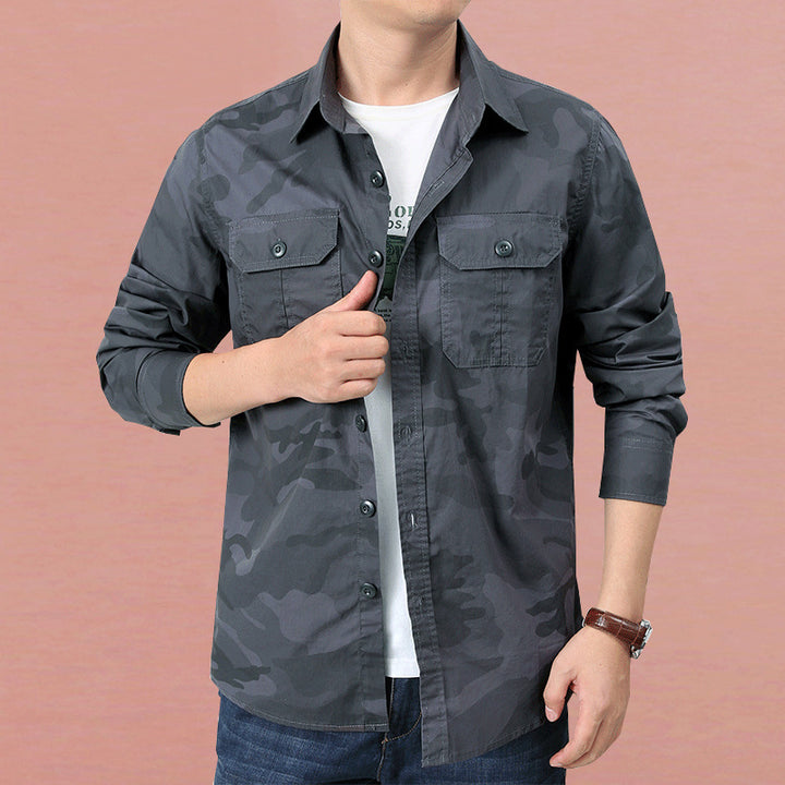 Herren Modisches Utility-Hemd Echo Archiv