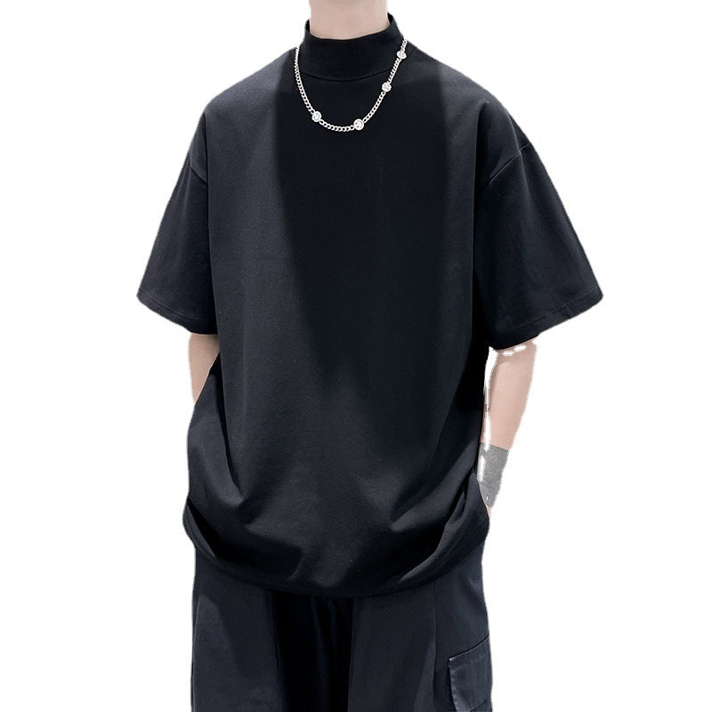 Herren nan oversized Rollkragen-T-Shirt mit halblangen Ärmeln und lässiger Boxy-Passform Echo Archiv