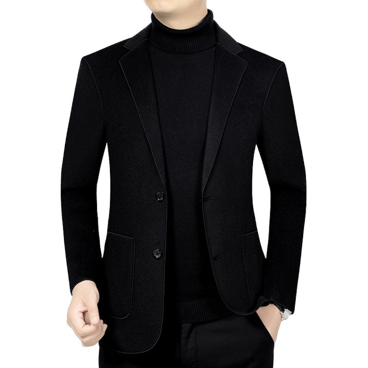 Herren Elegantes Slim-Fit Sakko aus Wolloptik mit aufgesetzten Außentaschen – Tianoro