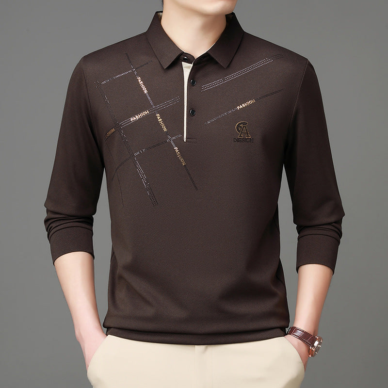 Herren Poloshirt mit stylischem Grafikdruck und hochwertigem Funktionsmaterial Echoarchiv