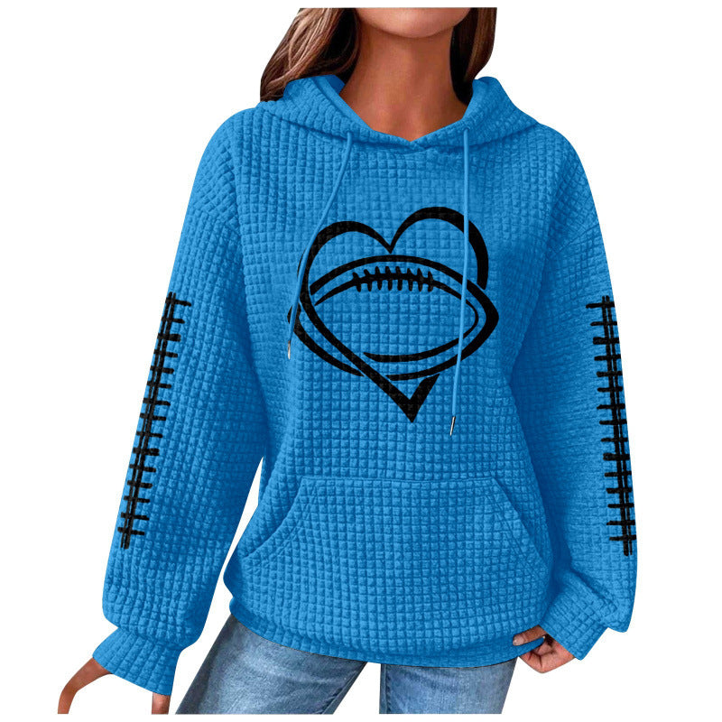 Damen Bequemer Kapuzenpullover mit Herzmotiv Echoarchiv
