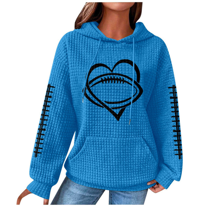 Damen Bequemer Kapuzenpullover mit Herzmotiv Echoarchiv