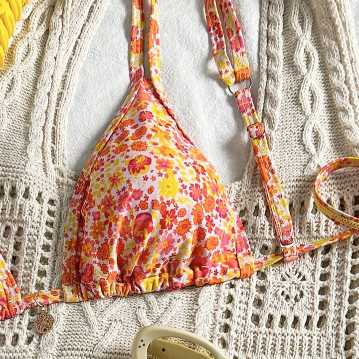 Damen Triangel-Bikini mit fließendem Floral-Design Echo Archiv