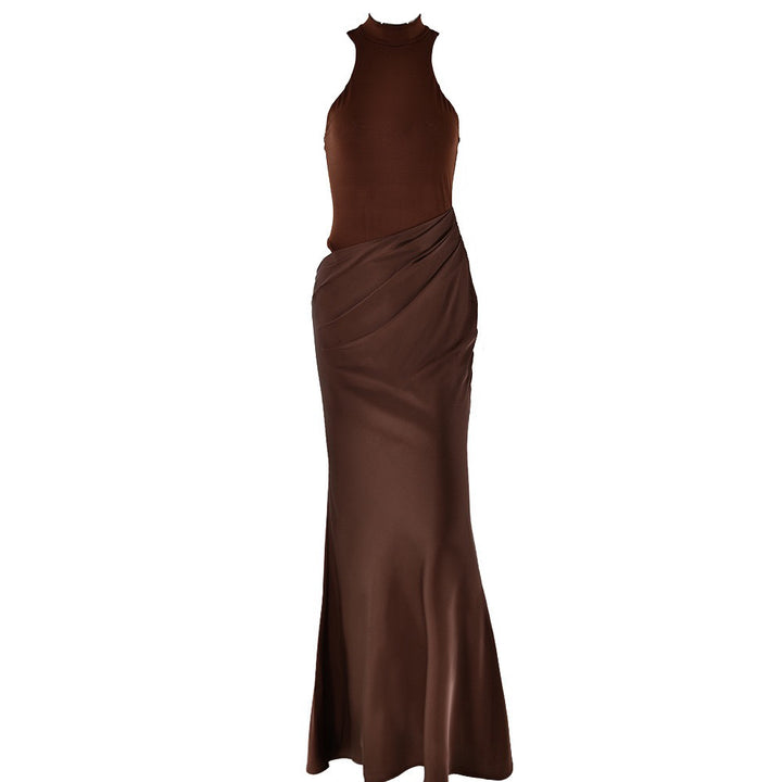 Damen Elegantes Wickelkleid mit hochgeschlossenem Kragen und figurformendem Schnitt Echo Archiv