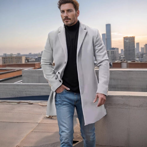 Herren Eleganter, zeitloser Wollmantel Echoarchiv