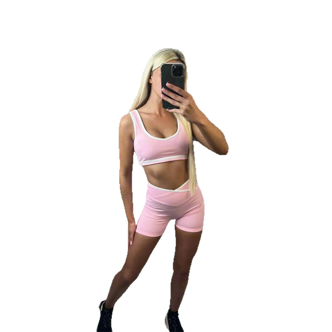 Damen Sportliches Oberteil und Shorts Set – Orélia