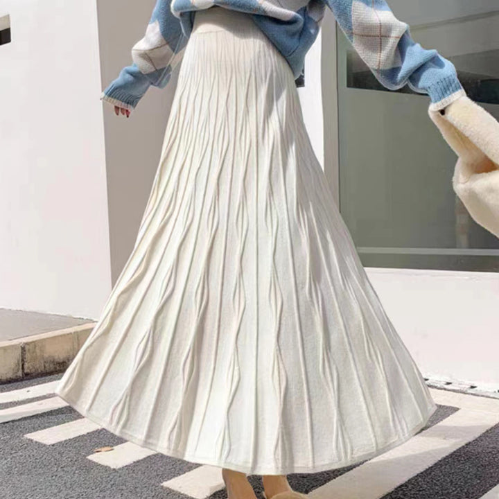 Damen Eleganter, gefalteter Maxirock Echo Archiv