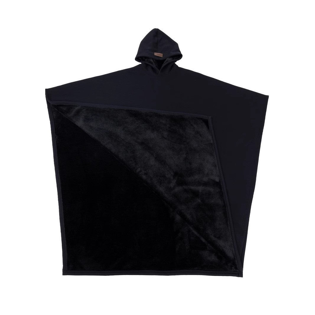 Unisex Kapuzen-Poncho-Decke mit wärmendem Fleecefutter und Oversize-Schnitt Echoarchiv