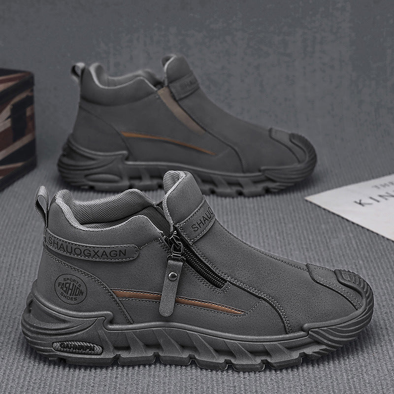 Damen Modische High-Top Sneakers mit seitlichem Reißverschluss und dämpfender Sohle Echo Archiv