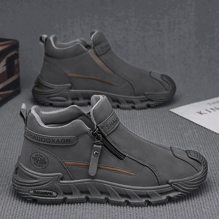 Damen Sportliche High-Top Sneakers mit einzigartigem Reißverschluss und dämpfender Sohle Echo Archiv