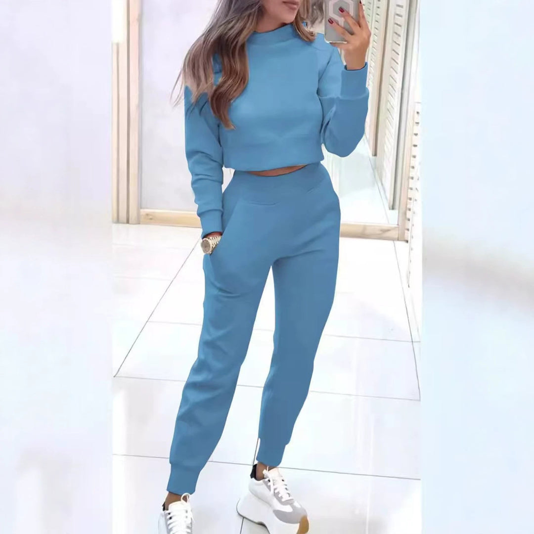 Damen Modischer Sweater und Jogginghose Set Echoarchiv