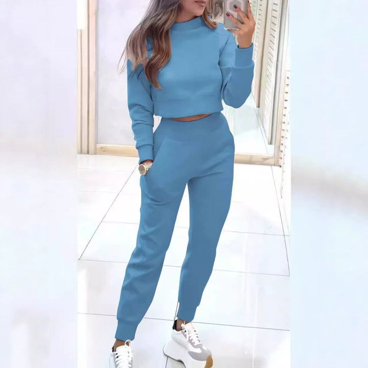 Damen Modischer Sweater und Jogginghose Set Echoarchiv