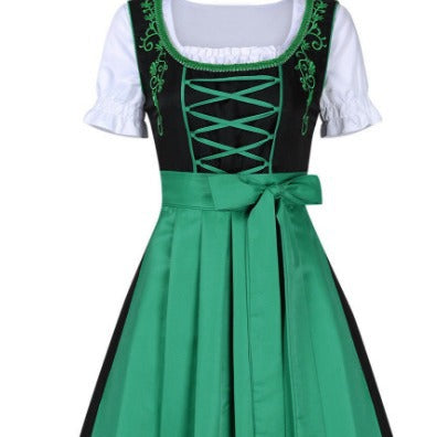 Damen  traditionelles Dirndl mit besticktem Mieder und geschnürter Vorderseite Echo Archiv