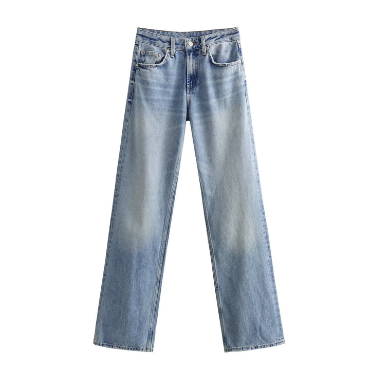 Damen Highwaist-Jeans mit geradem Bein, Five‑Pocket‑Schnitt und Vintage‑Waschung Echo Archiv