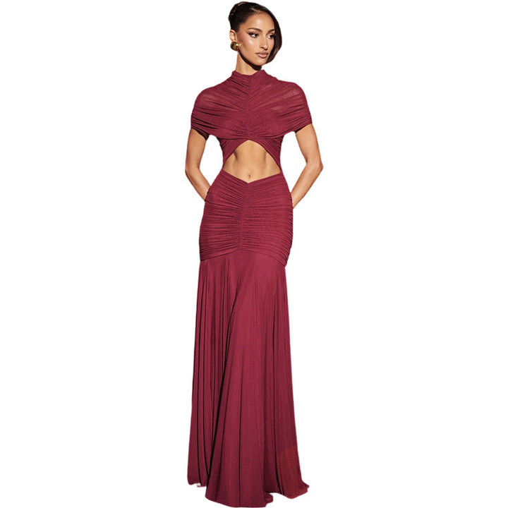 Damen Elegantes Maxi-Kleid mit Cut-Out und Raffungen Echo Archiv