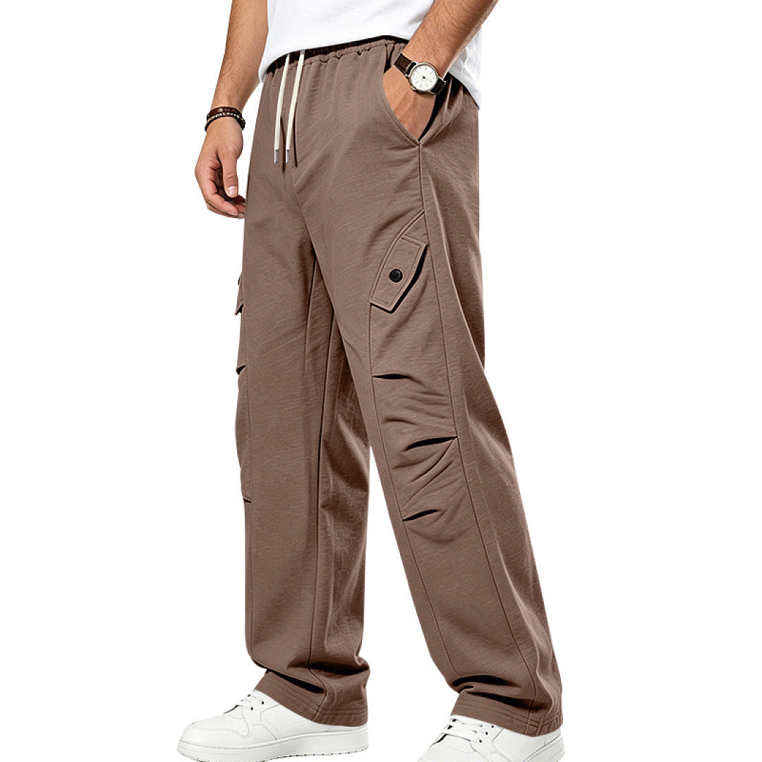 Herren Lässige Cargo-Jogginghose mit Kordelzug und Cut-Out-Details – Bravaro