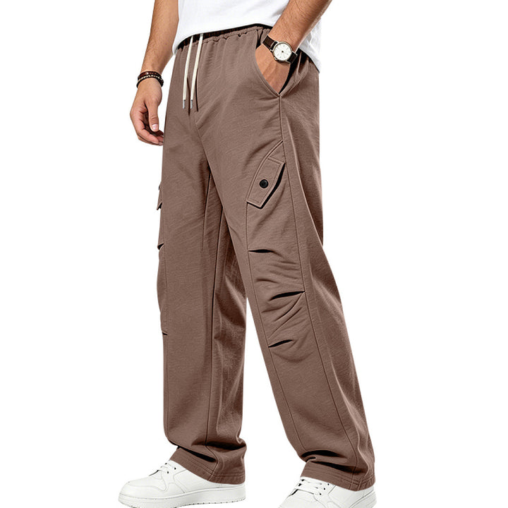 Herren Lässige Cargo-Jogginghose mit Kordelzug und Cut-Out-Details – Bravaro