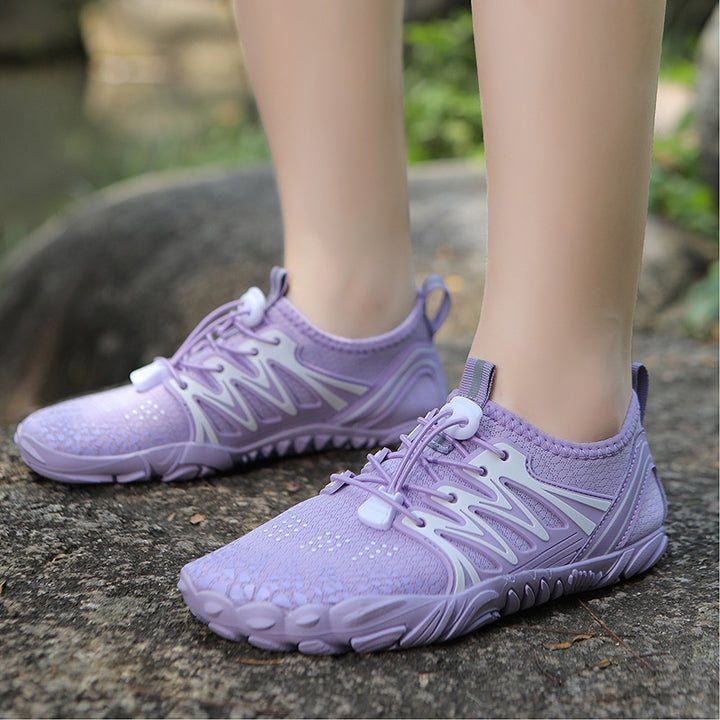 Damen leichte Wasserschuhe mit schnelltrocknendem Strickoberteil, elastischem Zugverschluss und rutschfester Profilsohle Echo Archiv
