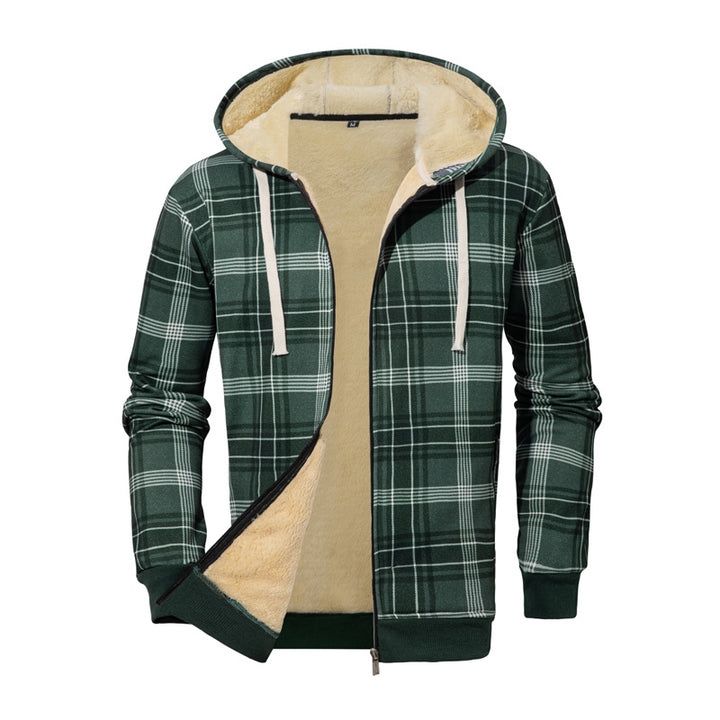 Herren Gemütliche Fleecejacke im karierte Design Echo Archiv