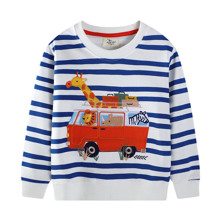 Jungen Sweatshirt mit buntem Tiermotiv Echo Archiv