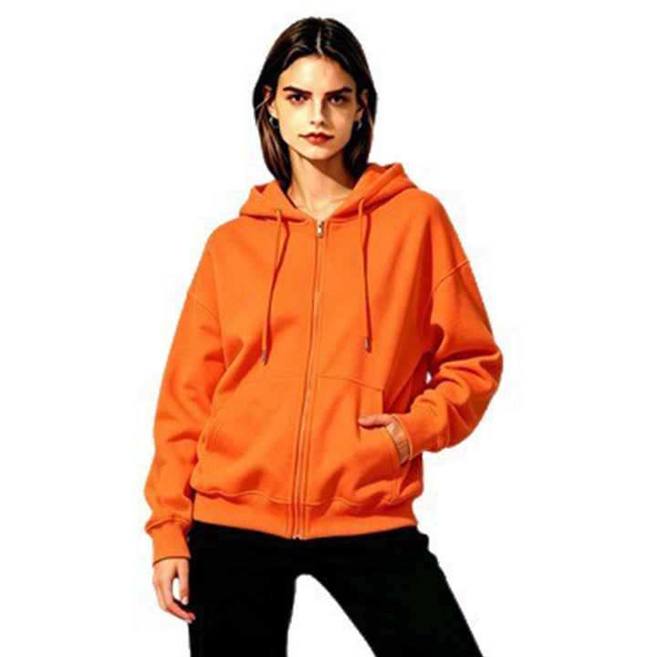 Damen Weicher Kapuzenpullover mit durchgehendem Reißverschluss Echoarchiv