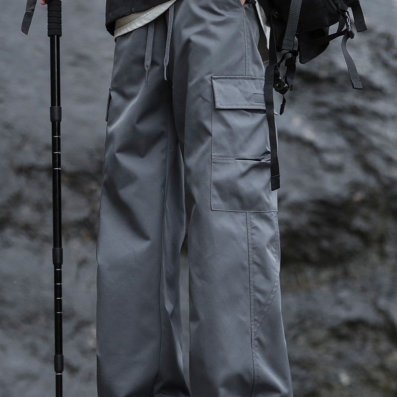 Herren Oversized Outdoor‑Cargohose mit Zugbund, großen Klapp‑ und Utility‑Taschen Echoarchiv
