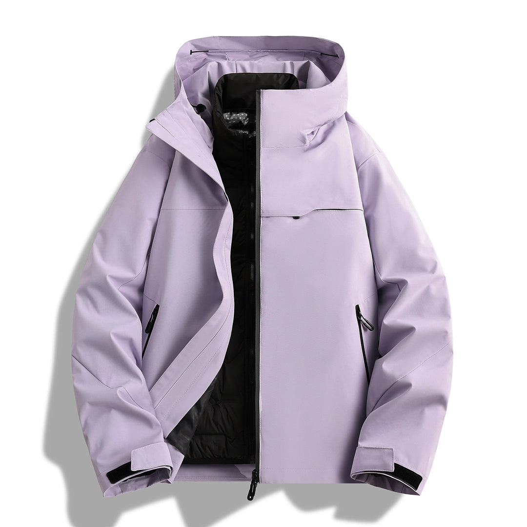 Herren hochwertige wasserfeste Outdoor-Jacke mit verstellbarer Kapuze und isolierendem Innenfutter Echoarchiv