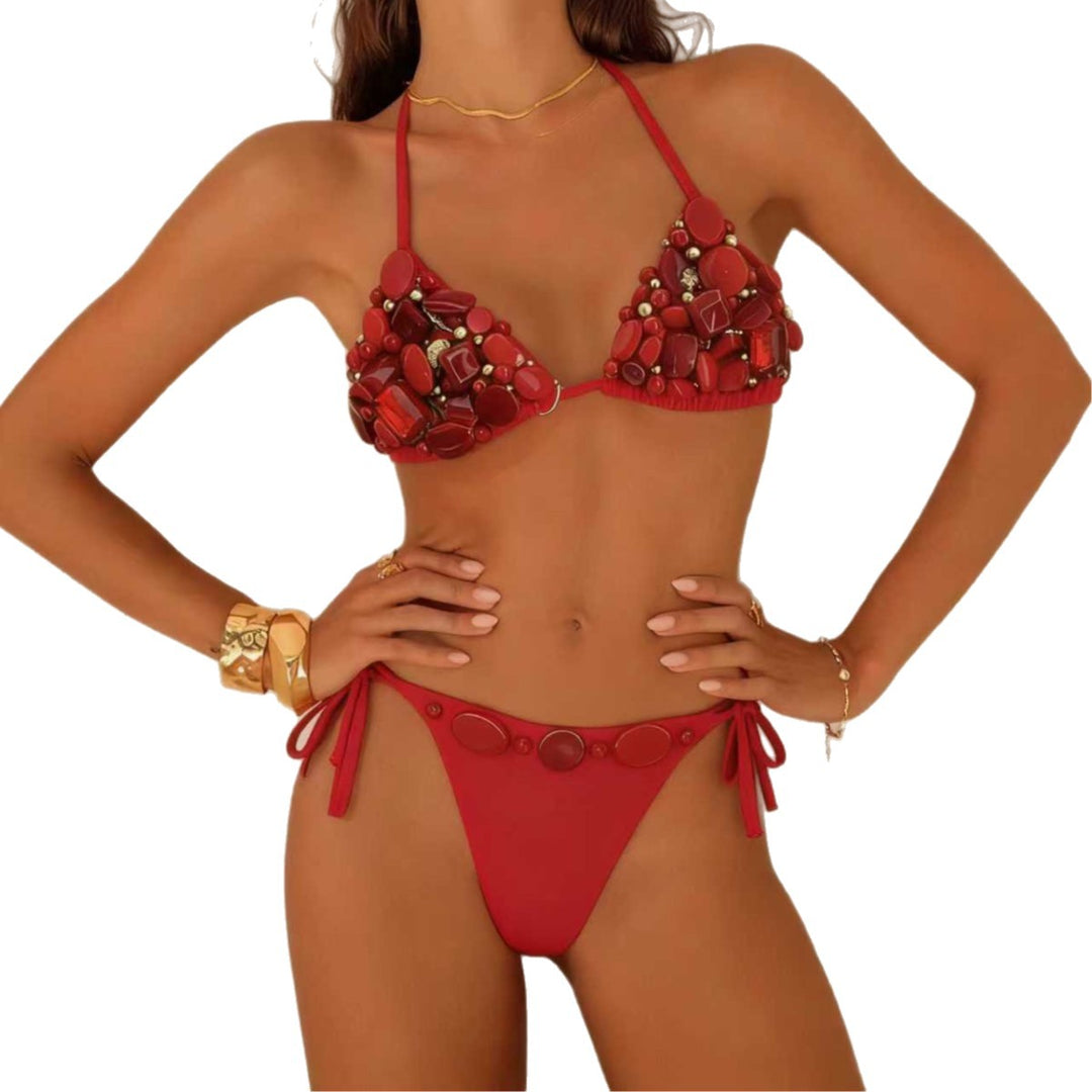 Damen Triangel-Bikini mit luxuriösen Applikationen Echo Archiv