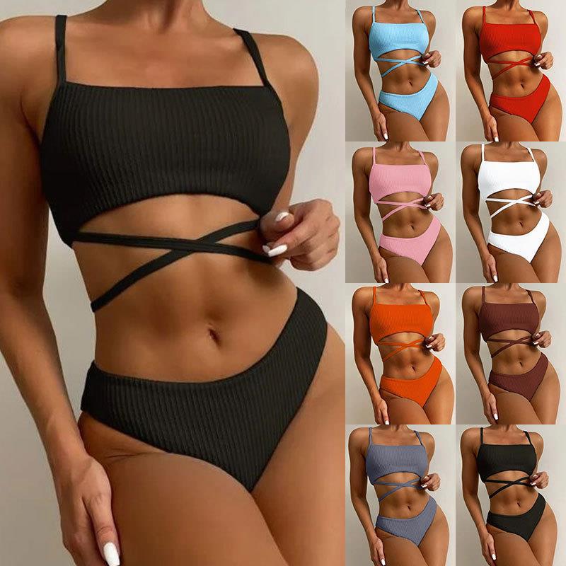 Damen Zweiteiliges Bikiniset mit raffiniertem Schnitt Echo Archiv