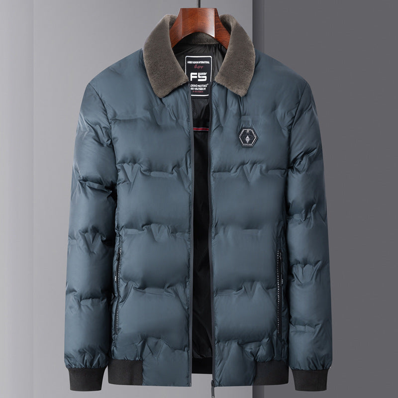 Herren nan gesteppte Thermojacke mit Kunstfellkragen winddicht wasserabweisend und mehreren Reißverschlusstaschen Echo Archiv