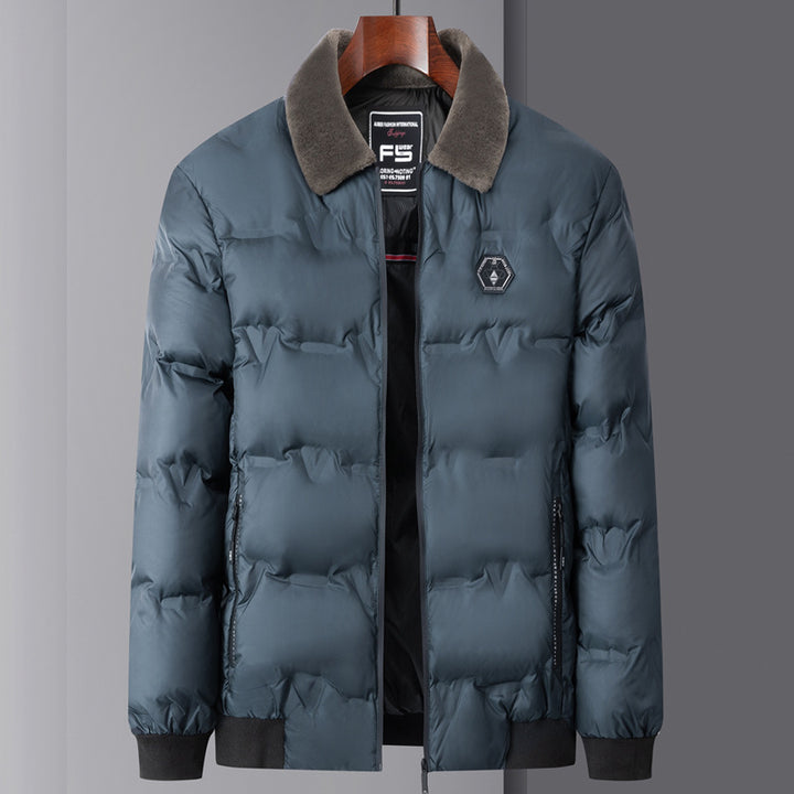 Herren nan gesteppte Thermojacke mit Kunstfellkragen winddicht wasserabweisend und mehreren Reißverschlusstaschen Echo Archiv