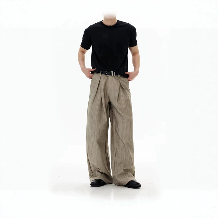 Damen Elegante und weite Hochbundhose mit Plissee Echoarchiv